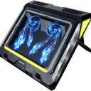 AFMAT FC05 Gaming Laptop Cooling Pad, 4500RPM Laptop Cooling Pad with Turbo-Fans, USB Ports, Colorful Lights - CPU Temperature Drops 20-30  Within Seconds - for 14-17.3 inch Laptops