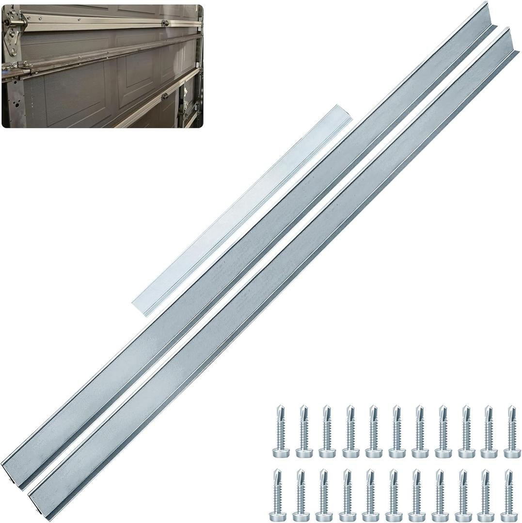 1 Set 16FT Garage Door Strut | 1.5mm 20 Gauge Steel | Comes in 1 3FT & 2 7.11FT Strut | Garage Door Hurricane Reinforcement
