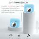2 in 1 Protective Case Compatible with Apple Airpods Pro 2nd/1st Generation & Airtag Case Combo, Soft Silicone Protective Cover with 2 PCS Screen Protector, Shock-Proof Anti-Scratch(Blue)