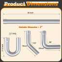 A-KARCK Mild Steel Mandrel Bends 16 Pcs, 2 Inches DIY Custom Exhaust Tubing Pipe Straight & U-Bend Kit, Universal Fit
