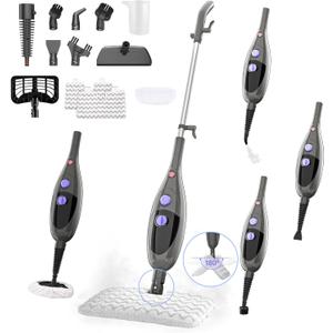 Steam Mop, 12 in 1 Steam Cleaner for Home, 15s Fast Heat-Up Steam Mops for Floor Cleaning with 180 Adjustable Mop Head, Detachable Handheld Steamer for Hardwood, Tile, Carpet, Clothes, Windows & Furniture