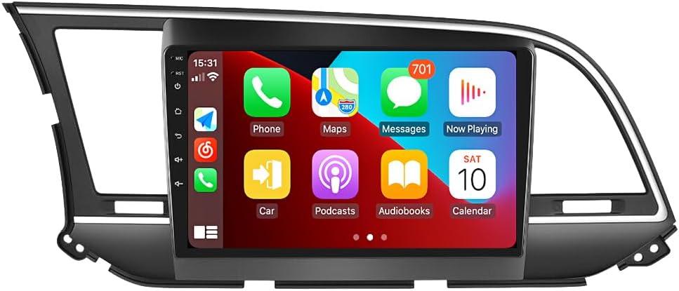for 2016 2017 2018 Hyundai Elantra Radio Android 13 with CarPlay Android Auto 9" Touch Screen Car Stereo with Bluetooth GPS Navigation Head Unit FM&RDS DSP SWC Backup Camera (4GB RAM+64GB ROM)