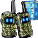 Toys for 3-8 Year Old Boys: comedyfun Mini Robots Walkies Talkies 2 Pack Birthday Gifts for 3 4 5 6 7 8 Year Old Boys Toys Age 5 6 7 8 Adventure Games Hiking Camping (Green Camo)