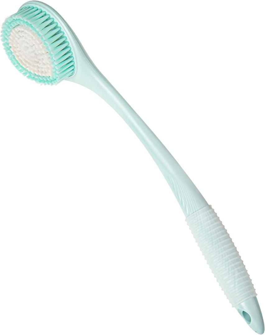 BEDELITE Back Scrubber for Shower, Soft Bath Brush Long Handle for Men & Women(16.4 Inches), Anti Slip Body Scrubber Exfoliator for Cleaning(Blue)