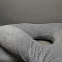 Cute Castle Pregnancy Pillows, Soft U-Shape Maternity Pillow with Removable Cover - Full Body Pillows for Adults Sleeping - Pregnancy Must Haves - Jumbo 57 Inch - Light Grey