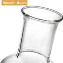 Bekith 2 Set 25 OZ Bedside Night Water Carafe with Tumbler Glass, Vertical Stripes Clear Glass Carafe for Bedroom Guest Room Nightstand, Mouthwash Decanter for Bathroom, Water Pitcher Set (4-Piece)