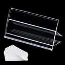 36pcs Wood Shelf Label Holder Plastic Price Tag Holder Supermarket Retail Sign PVC Clear Shelf Label Holder (Includes 50 Pieces Label Inserts) Perfect Fits 18 mm Wooden Shelving. (18mm thickness shelf (Suitable 16-18mm))