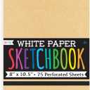 OOLY DIY Cover Large Sketchbook, 8 x 10.5 Inches White Paper Sketchbook Drawing Book for Kids, Artists Drawing Pad for Gel Pens