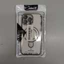 LXK Magnetic Invisible Stand for iPhone 15 Pro Max Case 6.7" Compatible with MagSafe, Military-Grade Protection, with Camera Protector, Clear Scratch-Resistant Cover for 15 ProMax,Natural Titanium, Black