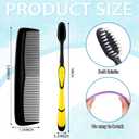 200 Pcs Bulk Toothbrushes and Pocket Combs Set Individually Wrapped - Soft Bristle Toothbrush for Travel Donations Hotels Homeless Shelter Nursing Home Charity Church Community Outreach