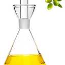 HAIZEEN 4 Oz / 125 ml Glass All-Purpose Cruet, Glass Oil Decanter and Cruet (Cone-4 Oz, Smooth Surface)