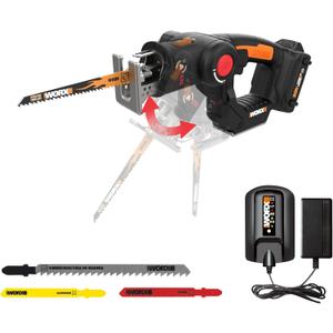 WORX WX550L 20V Power Share Axis Cordless Reciprocating & Jig Saw