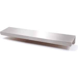 Jetland Cabinets Drawers Edge Pulls - 8-Pack, 6" Overall Length, Brushed Nickel, Concealed Tab Pulls for Kitchen Garage Cabinet Drawers, PW5018BS150L