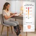 Cordless Calf Massager with Heat and Compression : Rechargeable Leg Compression Massager with 5 Modes, 5 Intensities for Pain Relief and Circulation - Calf Massage Device for Muscle Recovery