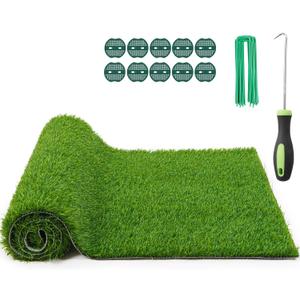 Artificial Grass Fake Turf Grass Outdoor Indoor with Drainage Holes, 4x6FT