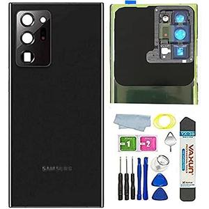 Note 20 Ultra Back Glass Replacement (Waterproof) Cover Housing Door Panel W/Farme Lens Tape for Samsung Galaxy Note 20 Ultra 5G +Tools Mystic Black