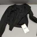 Womens Long Sleeve Tops Fall Lightweight Cardigan Cropped Going Out Shirts Ribbed Button Down Cute Trendy 2025 Size L