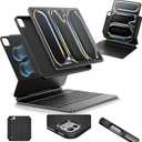 ESR iPad Pro 11 Inch Case with Keyboard (M4, 2024), iPad Pro 11(5th Gen) Keyboard Case with Easy-Set Magnetic Stand, Portrait/Landscape Modes, Removable Protective Case, Rebound 360 Series, Black
