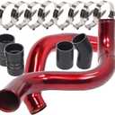 Turbo Intercooler kit Pipe Boot for Ford 6.0L CAC Intercooler Pipe Boot kit 03-07 Tube Powerstroke for Ford F250 F350 F450 F550 (Red)
