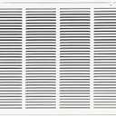 HBW 24"x18" Stamped Face Steel Filter Return Grille Vent Cover White Poweder Coating with Frame Outside Dimension 26.6"x20.6"