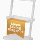 Kiera Grace Providence Hadfield 5 Tier Ladder Shelf, Leaning Bookshelf Storage Rack for Home, Office, 18" x 67", White