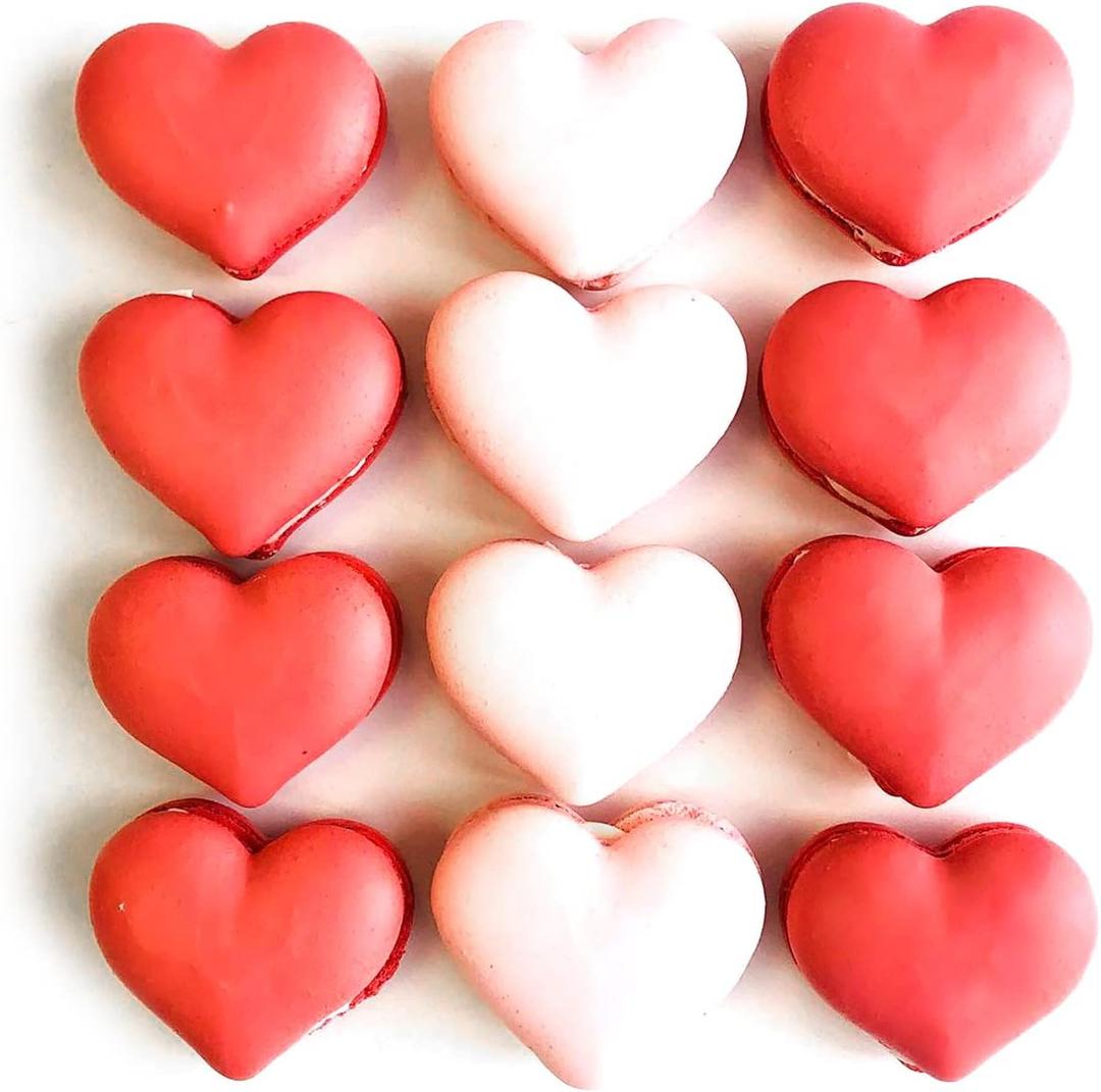 Silikomart Mat for Macaroons 42 Brick Shape Heart Red 5.5 x 5.5 x 12"
