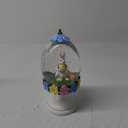 Easter Bunny Snow Globe for Easter Decorations, Easter Bunny Cradling a Chick Design with Lighting Functions USB or Battery Operated