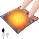 Electric Foot Warmer, Heated Foot Warmer with 9 Heating Levels Settings 4 Timers, Machine Washable Foot Heating Pad for Cold Feet - Auto Shut Off, Christmas Winter Gift for Men Women, 16×16 inches