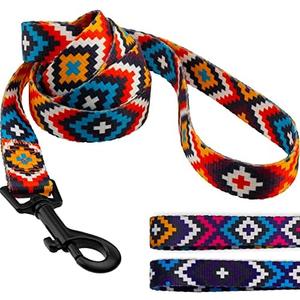 CollarDirect Aztec Dog Leash Nylon Tribal Pattern Cat Pet Leashes for Small Medium Large Dogs Puppy Lead 5 FT Long for Walking (Pattern 3, S, New), 2PACK