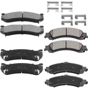 8Pcs Front & Rear Ceramic Disc Brake Pads Set Fit for 2000-2006 Chevrolet Avalanche Silverado 1500 Suburban 1500 Tahoe 2002-2006 Cadillac Escalade ESV/EXT 2000-2006 GMC Yukon Sierra 1500 (D785-D834)