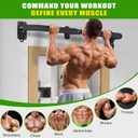 SELEWARE Heavy Duty Wall Mount Pull Up Bar, Joist Mount Chin Up Bar for Doorway, Sturdy Steel Construction, w/Resistance Band Hooks, Fits 32"/36" Wall Studs for Home Gym Strength Training