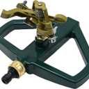 Metal Pulsating Impact Lawn Sprinkler w/Metal Base, Adjustable Heavy Duty Circular Zinc Impulse Water Sprinkler for Lawn Yard and Large Area, Water Coverage up to 5,800 Sq. ft