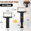 YHK 8PCS Adjustable Height Bed Support Legs 5.0-7.8inch, Heavy Duty Bed Frame Support Legs for Bed Slat and Frame, Plastic Bed Frame Support Replacement Bed Support Reinforcement Parts