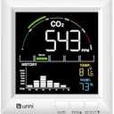 U UNNI CO2 Monitor Carbon Dioxide Detector for Home, 3 Adjustable Volume for Alerts & 3 Adjustable Backlight, Photoacoustic Sensor for Temperature Humidity & Indoor Air Quality Monitor