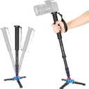 Neewer Extendable Camera Monopod with Detachable and Foldable Stand Base: Aluminium Alloy, Height 52-168 cm for Nikon Sony DSLR; Maximum Load of 5 kg