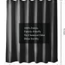 LLSCL Fabric Shower Curtain Liner, Waterproof Hotel Quality, Bathroom Curtains Rust Resistant Grommets, 72 x 72 Machine Washable (Black)