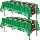 OHOME 2 Pack Super Game Bowl Party Decorations 2026 - Football Party Decorations | Football Tablecloth - Football Supplies Favors Decor Accessories for Birthday Banner Backdrop,54" X 108" (White and Green)