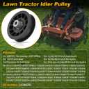 21546331 Flat Idler Pulley for ARIENS for Gravely .910" Offset Lawn Tractor for Ariens 936001 936007 936037 936039 936040 936041 936042 936043 42/46/48/54 Inch for Hydro Lawn Mower