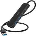 Dual USB C USB A 3.0 Hub: 4 Ports with 2* USB-C 3.0 and 2* USB-A 3.0, Ultra Slim Portable USB Splitter Adapter for Laptop, PS4, Flash Drive, HDD, Xbox, Printer, Mouse, Keyboard, Computer Accessories