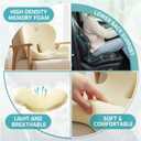 Trucker Seat Cushion, Car Seat Cushions with Lumbar Support Pillow, Ergonomic L-Shaped Orthopedic Memory Foam Pad for Long Driving Back Pain Sciatica Relief, Drivers Office Workers (Black+WE)