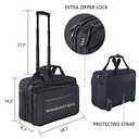 KROSER Rolling Laptop Bag Premium Wheeled Briefcase Fits Up to 17.3 Inch Laptop Overnight Roller Case Computer Bag with RFID Pockets for Travel/Business/Men/Women-Black