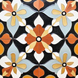 10PCS 12x12 Inch Retro Floral Pattern Peel and Stick Floor Tiles Removable Self Adhesive Vinyl Flooring Stickers for Kitchen Bathroom Living Room Entryway Home Decor