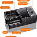Electric Cigarette Injector Machine Rechargeable Cigarette Rolling Maker Infrared Sensing Portable Tobacco Injector Household Automatic Rolling Machine 8mm Tube (Black)