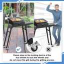 Caster Wheels Set for Blackstone Griddle Stand, 4 Pack Griddle Wheels with Brake for Blackstone 17" & 22" Griddle Stand, 360 Degree Silky Swivel, Grill Accessories for Blackstone