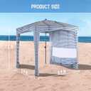 UPWELL Beach Tent Easy Set Up Canopy Sun Shelter Shade with UPF 50+UV Protection Portable Beach Umbrella Outdoor Sunwall with Sand Pockets for Fishing Backyard Camping(Tropical Ocean)