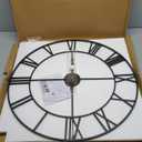 30inch/76cm Extra Large Wall Clock for Bedroom Living Room Battery Operated Big Metal Decorative Analog Silent Giant Non Ticking Clocks Room Wall Decor (Iron Roman Numerals, 30 inches)