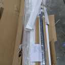 36x80 Inch Glass Sliding Barn Door Slab and 6.6ft Hardware Kit Included, 5 Frosted Glass, LVL Wood Panel Covered with White Water-Proof Scratch-Proof PVC Surface, Simple DIY Assembly