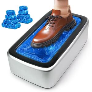 Shoe Covers Dispenser Containing 200pcs Shoe Cover Disposable Non Slip High Quality Automatic Shoe Cover Machine with Disposable Shoe Covers for Indoors for Most Occasion and Shoes Size