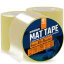 Clear Mat Tape 3 or 4 Inch, 1 or 2 Pack Mat Tape for Wrestling Grappling Gymnastics Jiu Jitsu MMA Floor | Exercise Roll Out Mats Foam Tiles | Home Mats & Gym Floor Tape (3, 4 Inch)