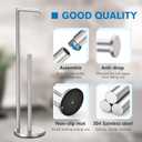 Toilet Paper Holder Stand, Toilet Paper Stand Brushed Nickel, Free Standing Toilet Paper Holder, Toilet Paper Storage by Bathth